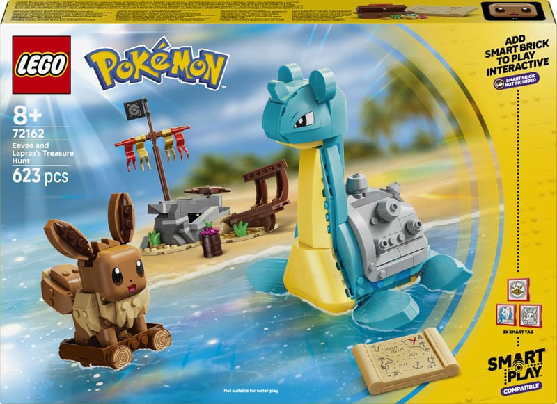 Jeu de construction LEGO Pokémon Smart Play 72162, chasse au trésor d'Évoli et Lokhlass, 623 pièces