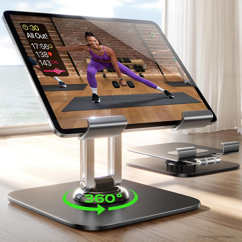 Support de bureau pour tablette et iPad Lisen, rotatif à 360° et pliable – vendeur tiers sur Amazon