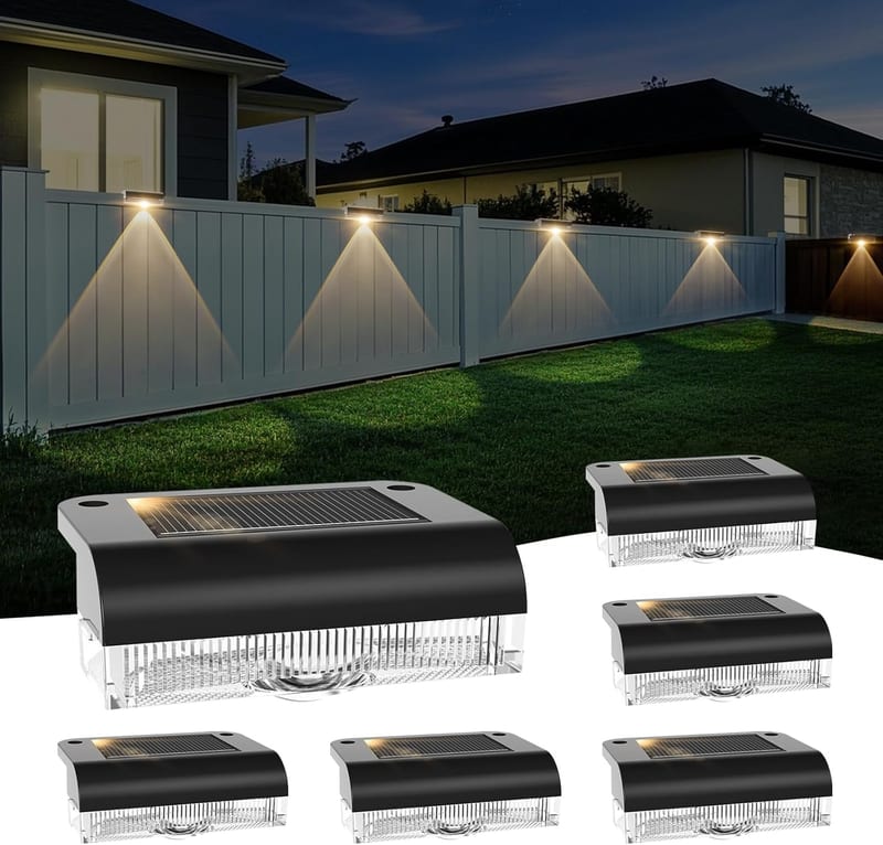 Lot de 6 lampes solaires d'extérieur Agotd à LED blanc chaud, étanches IP65
