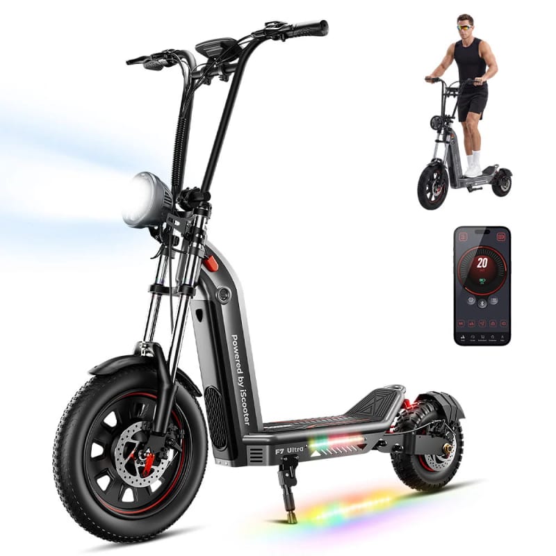 Trottinette électrique iScooter F7Ultra tout-terrain, batterie amovible – avec code promo