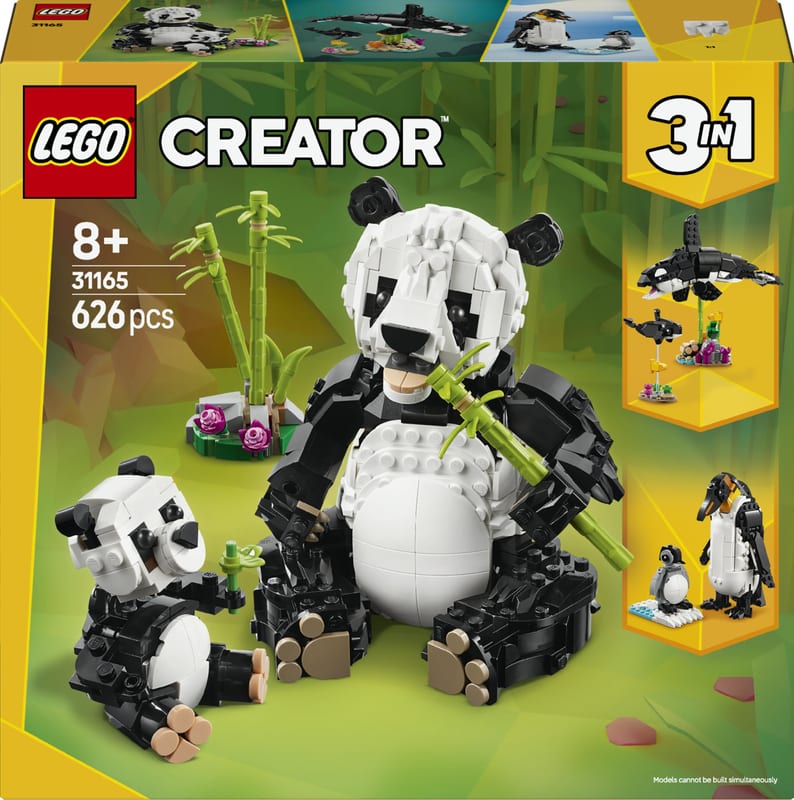 Jeu de construction LEGO Creator 3-en-1 31165 Animaux sauvages : la famille de pandas