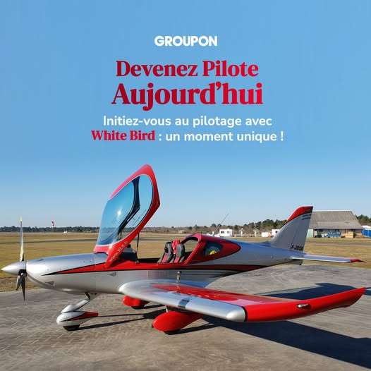 Initiation au pilotage White-Bird Découverte pour 1 personne, 20 min de briefing et 20 min de vol – avec code promo