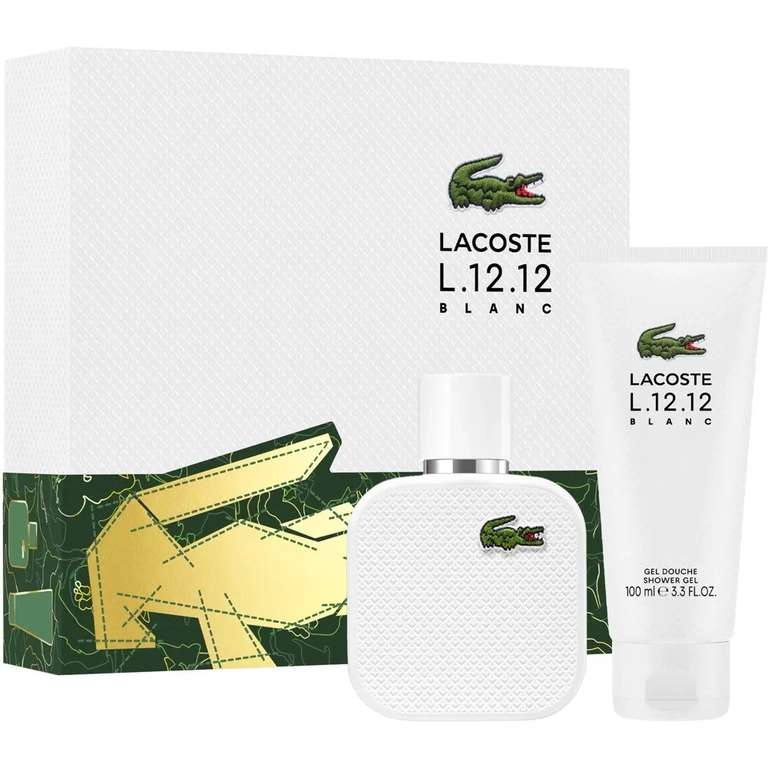 Coffret parfum homme Lacoste L.12.12 Blanc, eau de toilette 50 ml et gel douche 100 ml