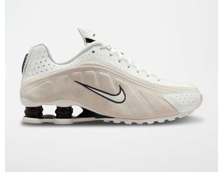 Baskets Nike Shox R4 en cuir blanc, pointures du 35,5 au 42 – chez Showroomprivé