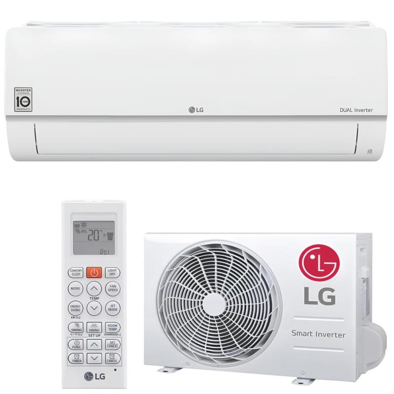Climatiseur réversible LG Standard Wi-Fi 12 000 BTU (3,5 kW, Dual Inverter) – mono-split complet