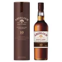 Whisky écossais Single Malt Aberlour 10 ans, 40 %, 70 cl, avec étui – avec la carte fidélité