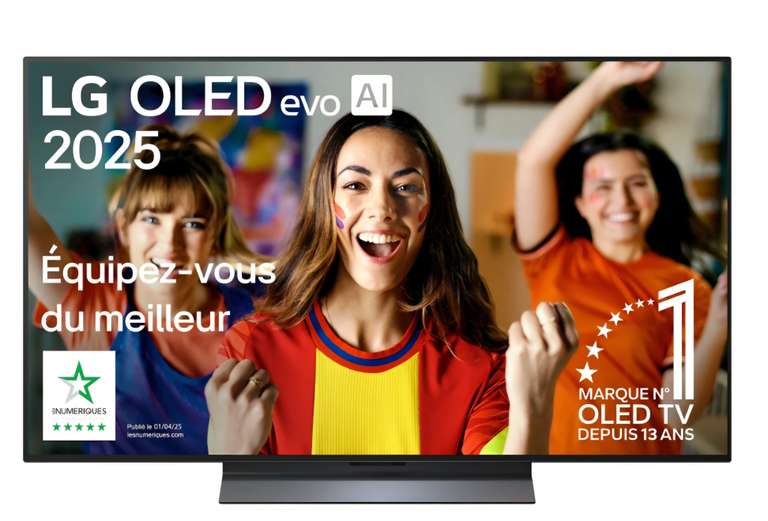 Téléviseur OLED LG OLED77C5 77 pouces (4K UHD, 144 Hz, Dolby Vision) – réservé au Club Boulanger