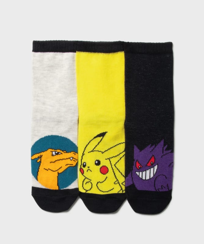 Lot de 3 paires de chaussettes enfant Pokémon, du 24/26 au 35/38 – chez Gémo