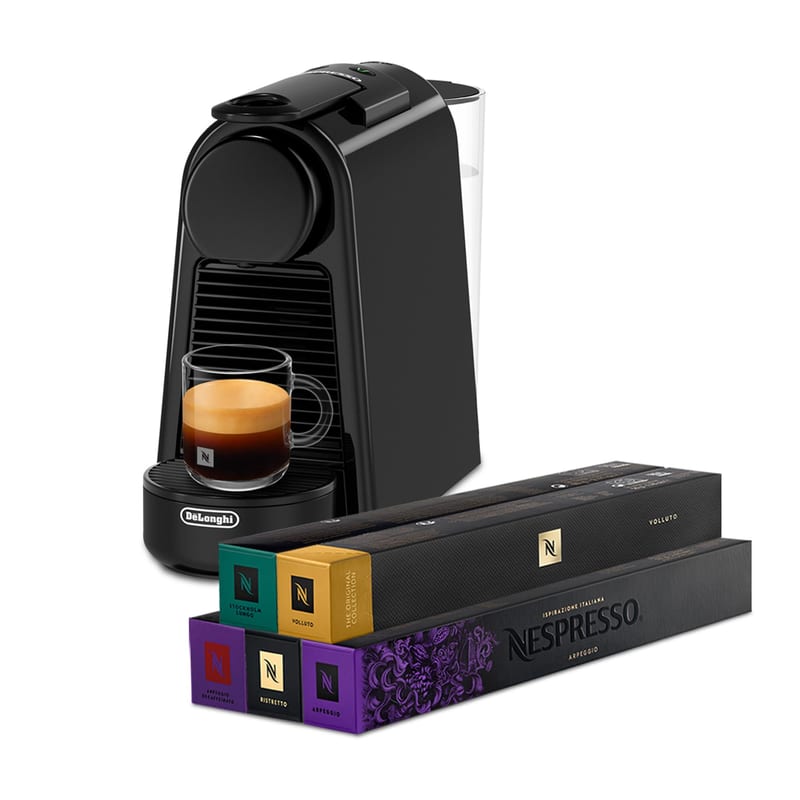 Machine à café à capsules De'Longhi Nespresso Essenza Mini avec 50 capsules incluses
