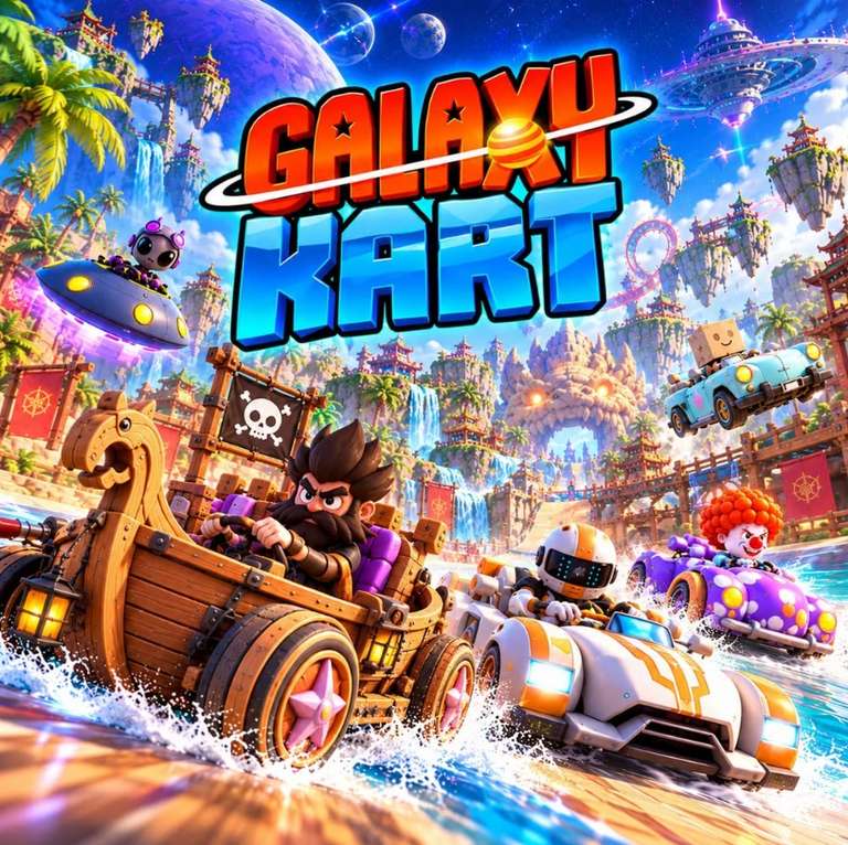 Jeu de course de karts Galaxy Kart sur iOS et Android – gratuit sur l'Epic Games Store
