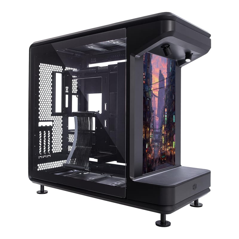 Boîtier PC ouvert Cooler Master MasterFrame 360 Stage LCD avec écran LCD en façade